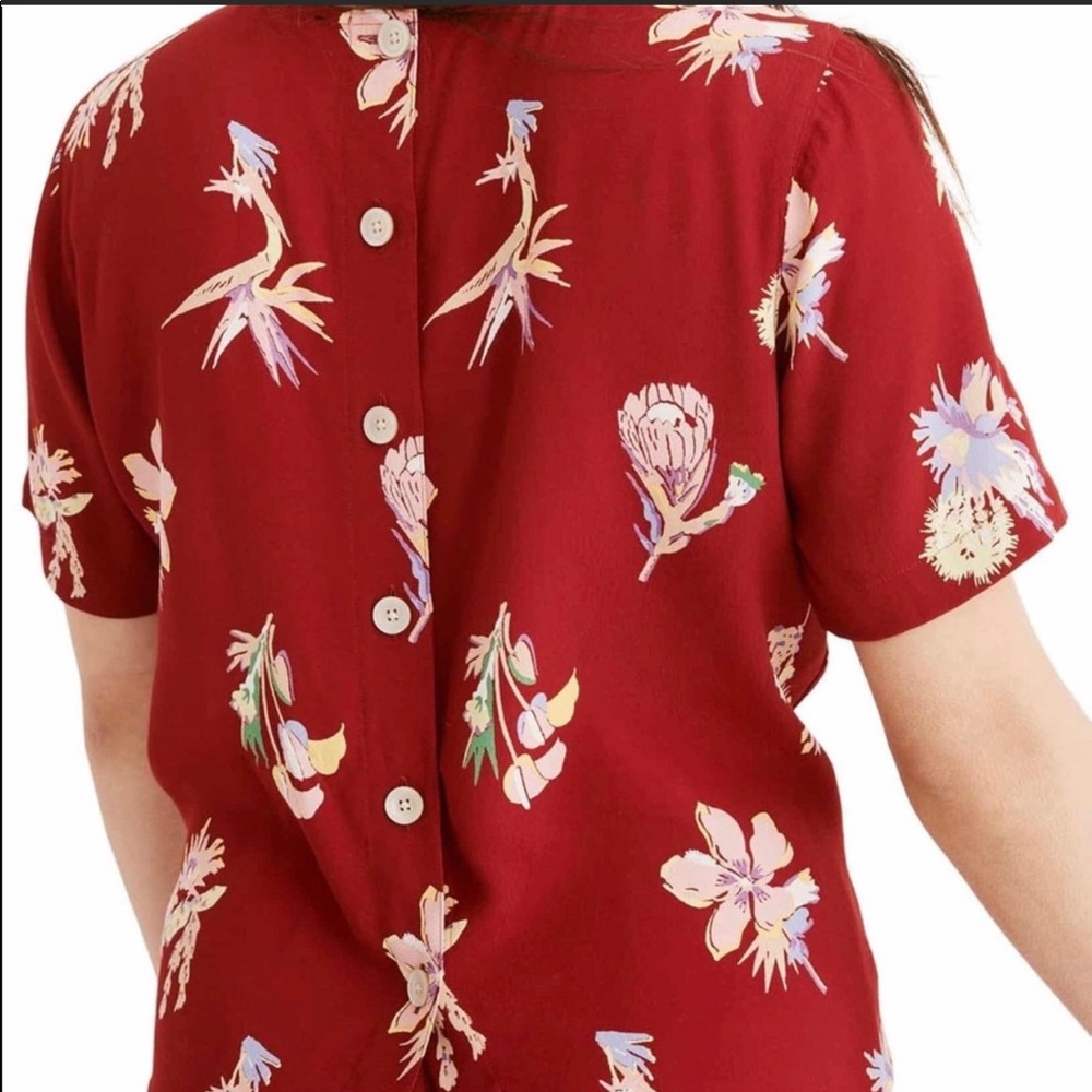NWT Madewell Bird Of Paradise Button Up Top